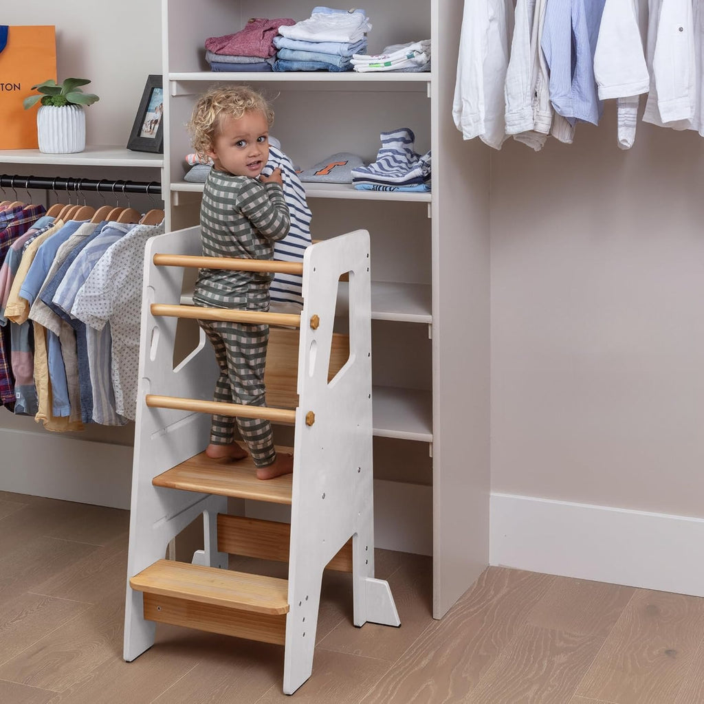 White Toddler Kitchen Helper Tower