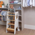 White Toddler Kitchen Helper Tower