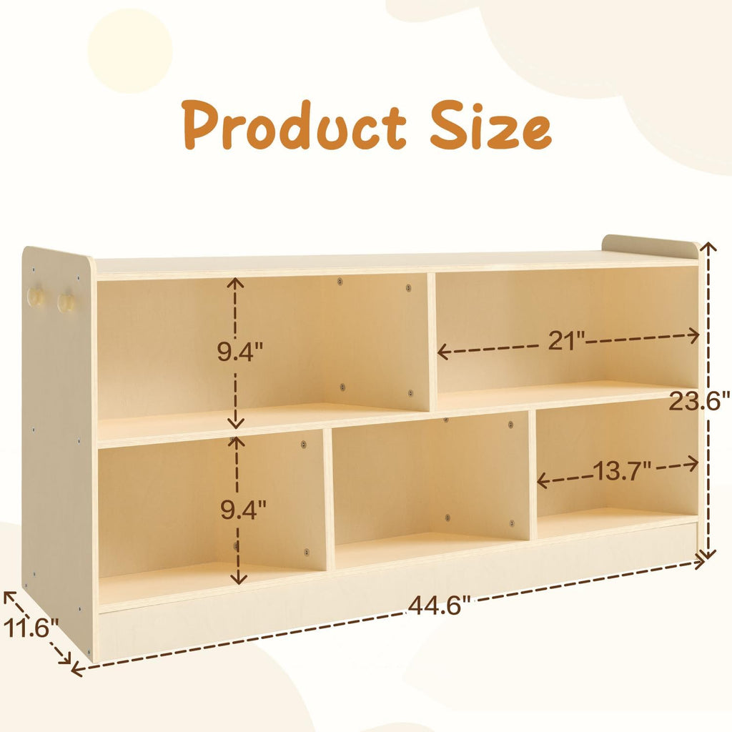 Montessori Wooden Kids Toy Storage Shelf