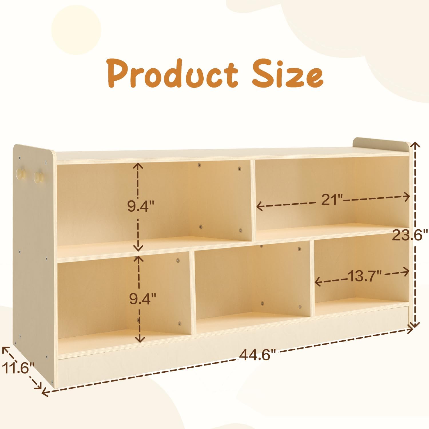 Montessori Wooden Kids Toy Storage Shelf