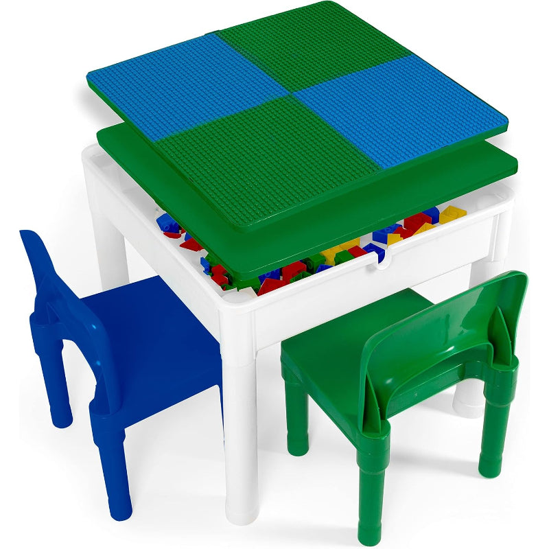Blue‑Green 5‑in‑1 Kids Activity Table Set