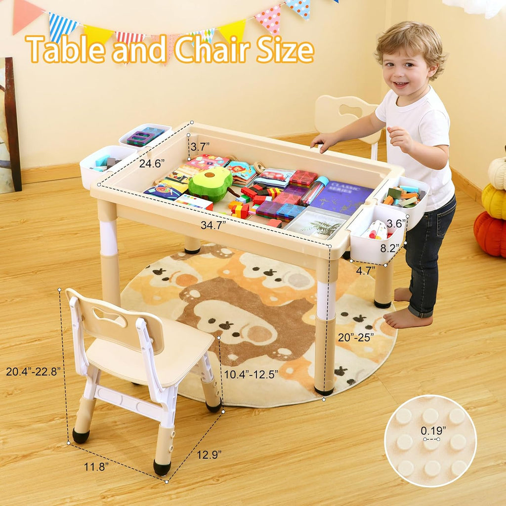 4‑in‑1 Multi‑Functional Kids Table Chair Set
