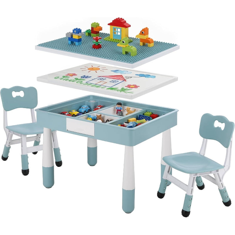 4‑in‑1 Kids Building Block Play Table Set