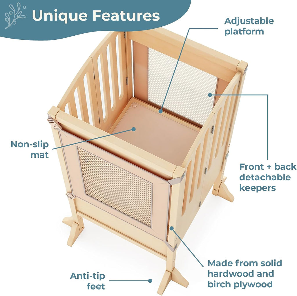 Foldable Wooden Toddler Learning Tower