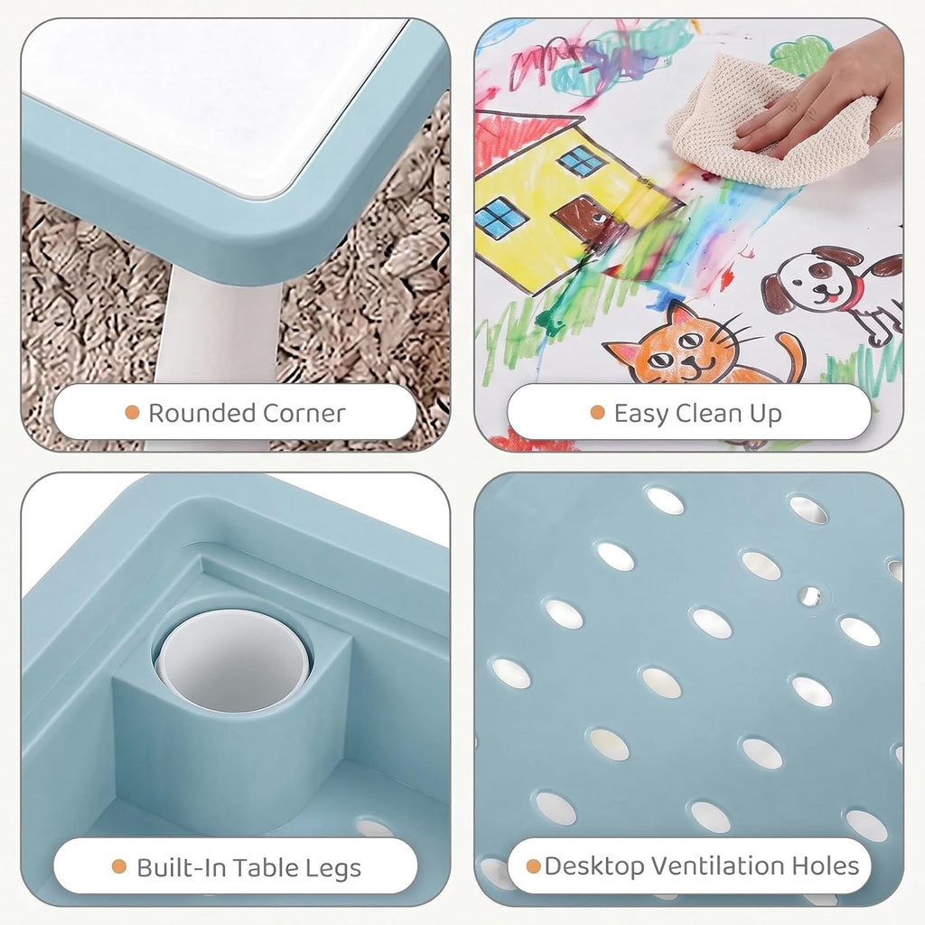 4‑in‑1 Kids Building Block Play Table Set