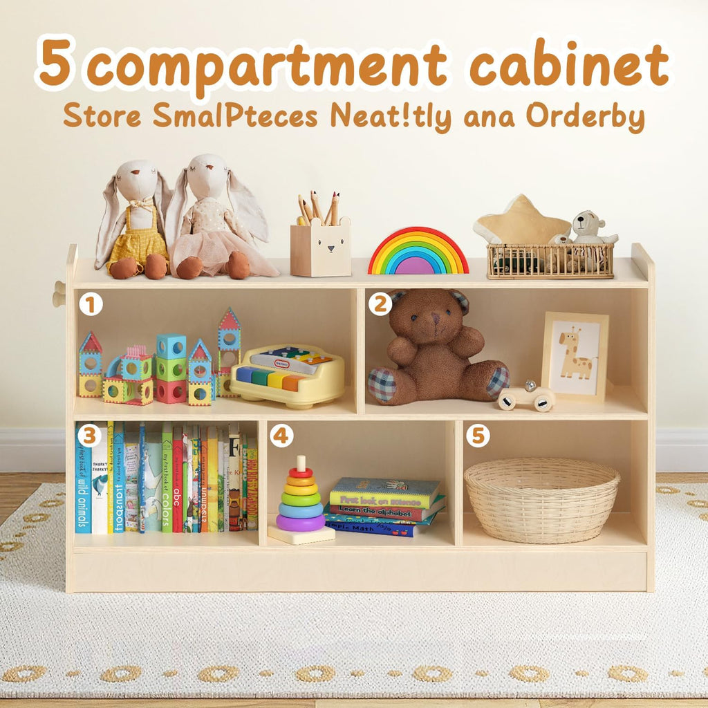 Montessori Wooden Kids Toy Storage Shelf