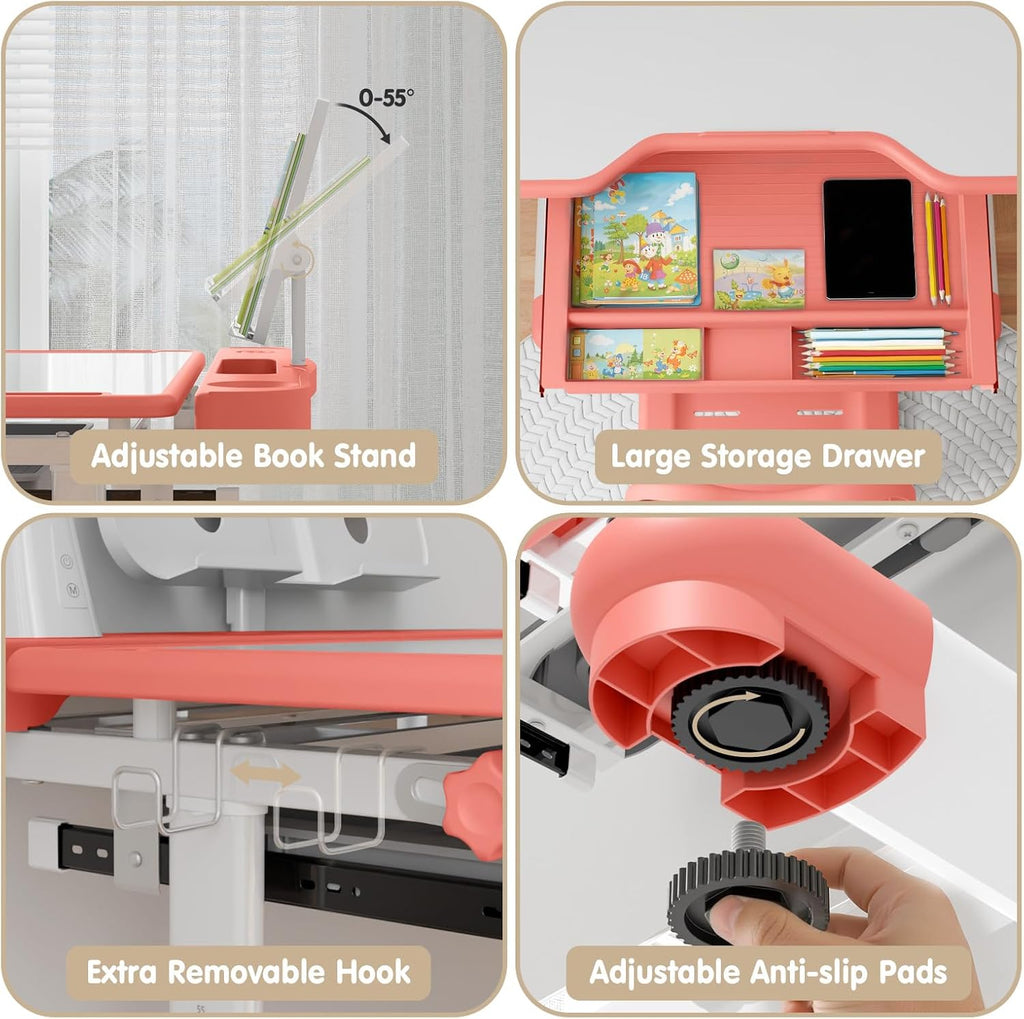 Adjustable Kids Desk Chair Set