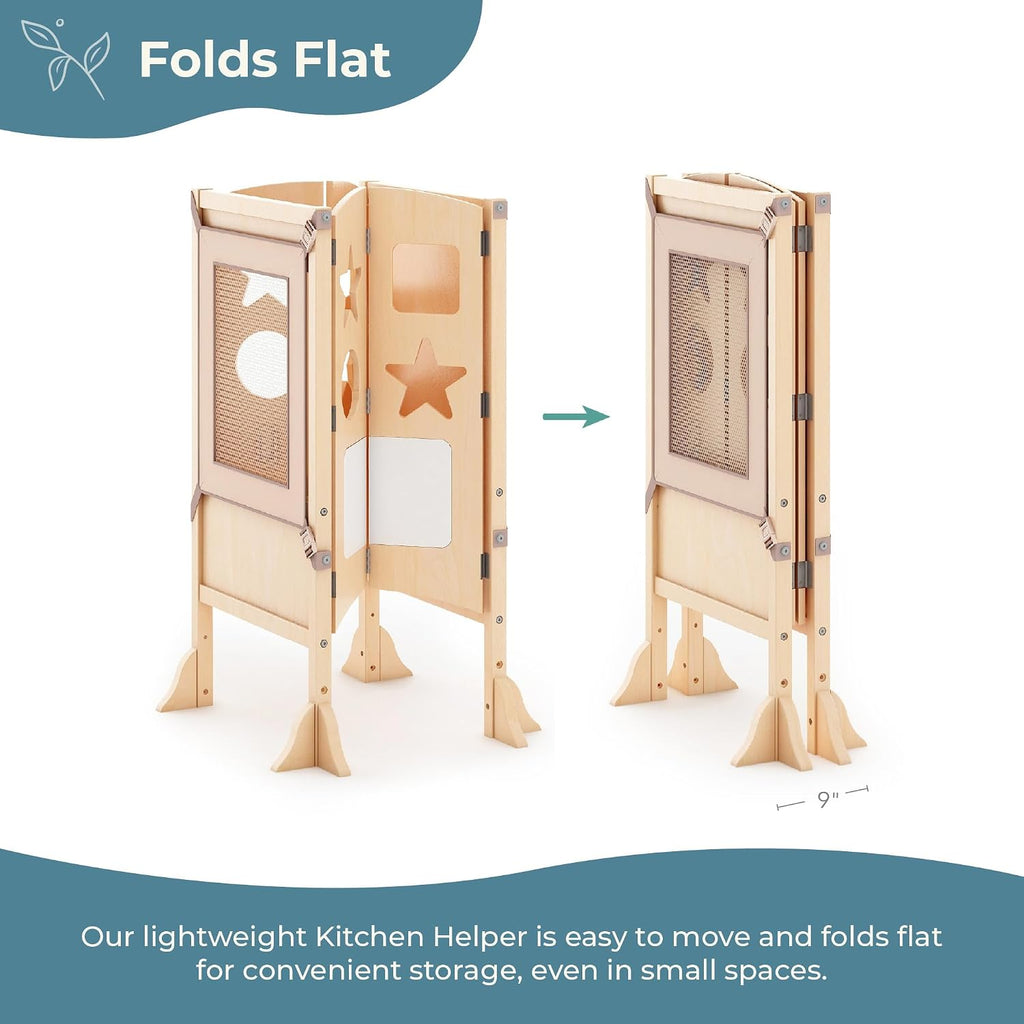 Foldable Adjustable Kids Kitchen Helper Tower