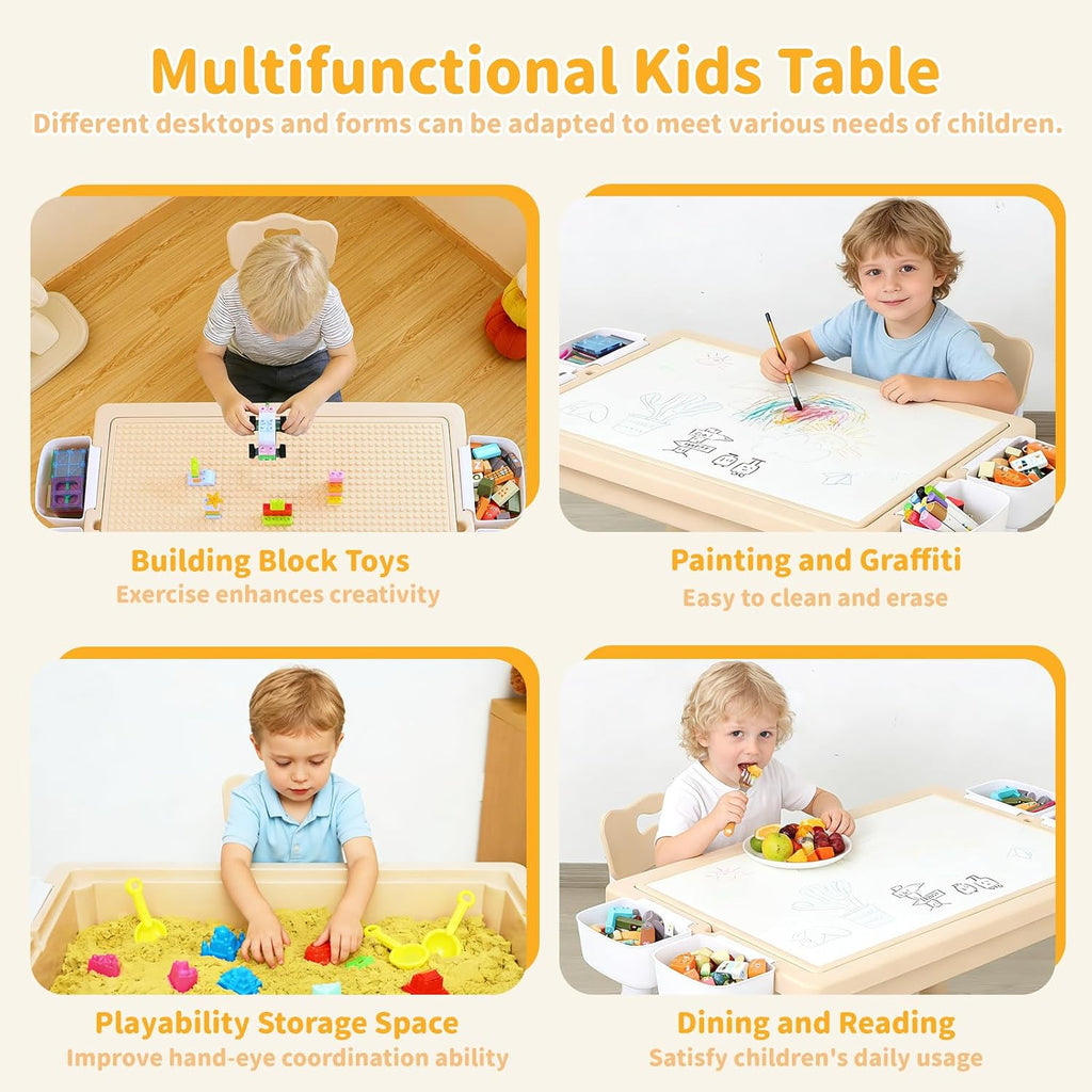 4‑in‑1 Multi‑Functional Kids Table Chair Set