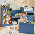 Wooden Kids Bookshelf Toy Storage Organizer