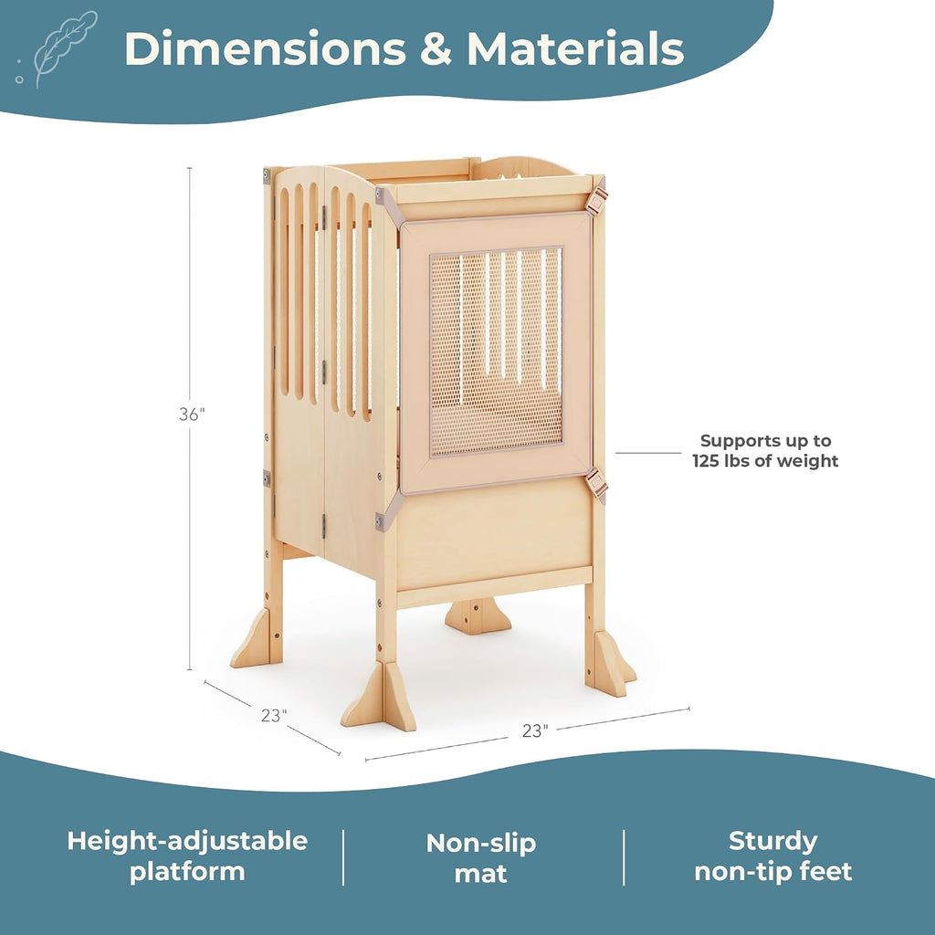 Foldable Wooden Toddler Learning Tower