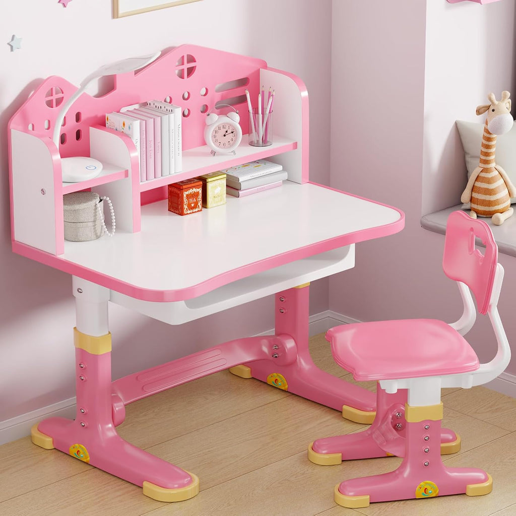 Adjustable Kids Desk Chair Set