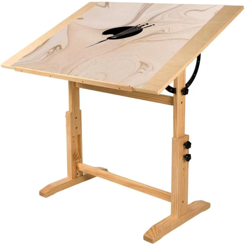 Natural Adjustable Wooden Art Drafting Table