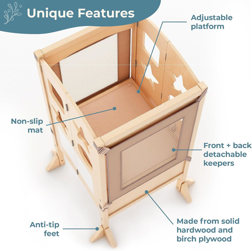 Foldable Adjustable Kids Kitchen Helper Tower