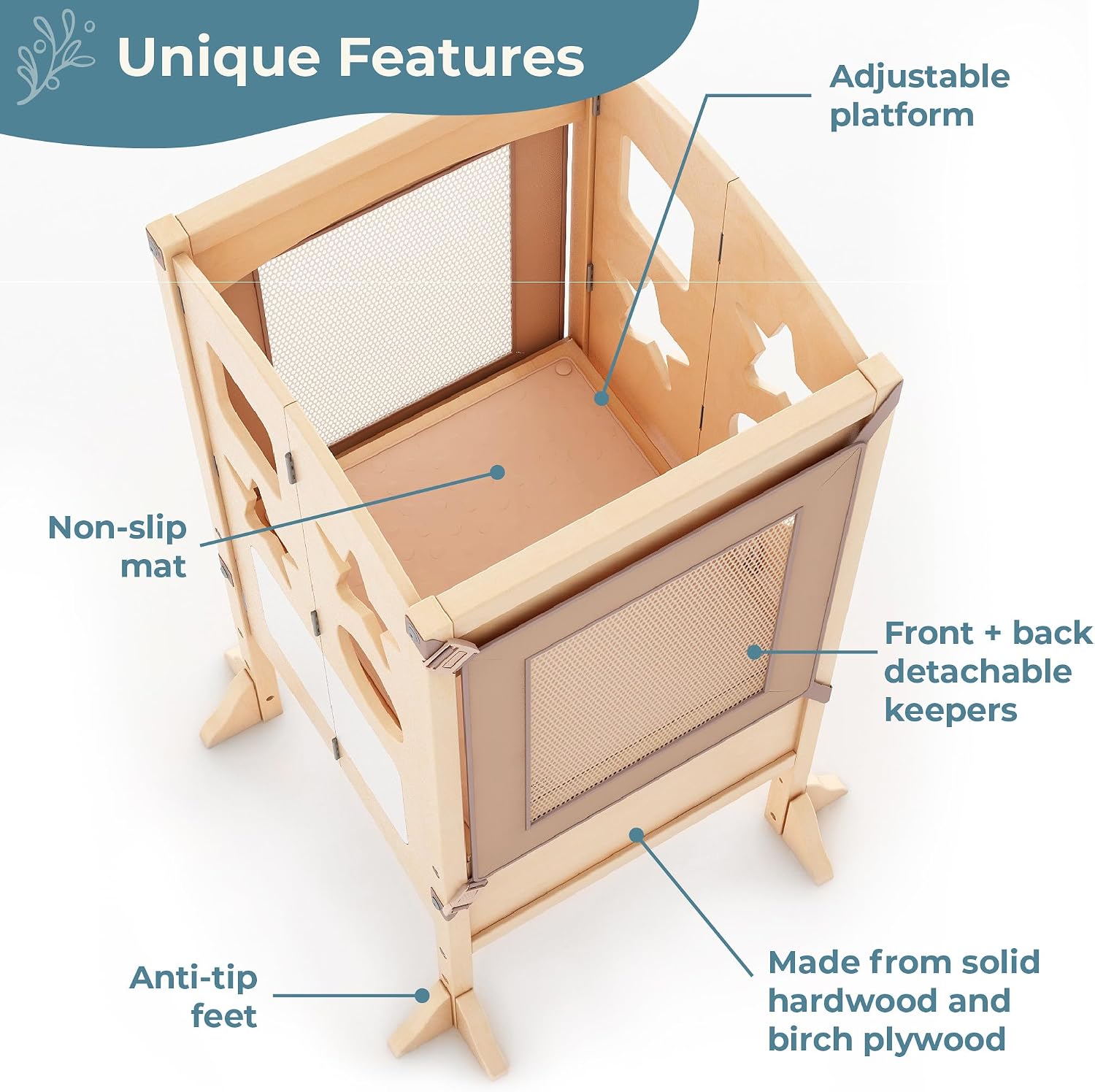 Foldable Adjustable Kids Kitchen Helper Tower