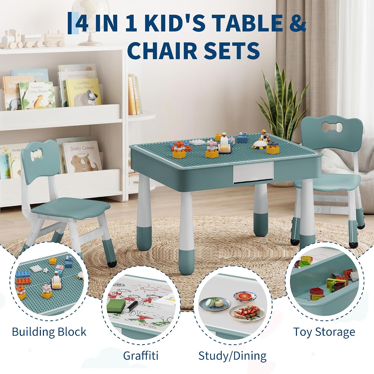 4‑in‑1 Kids Activity Table Chair Set
