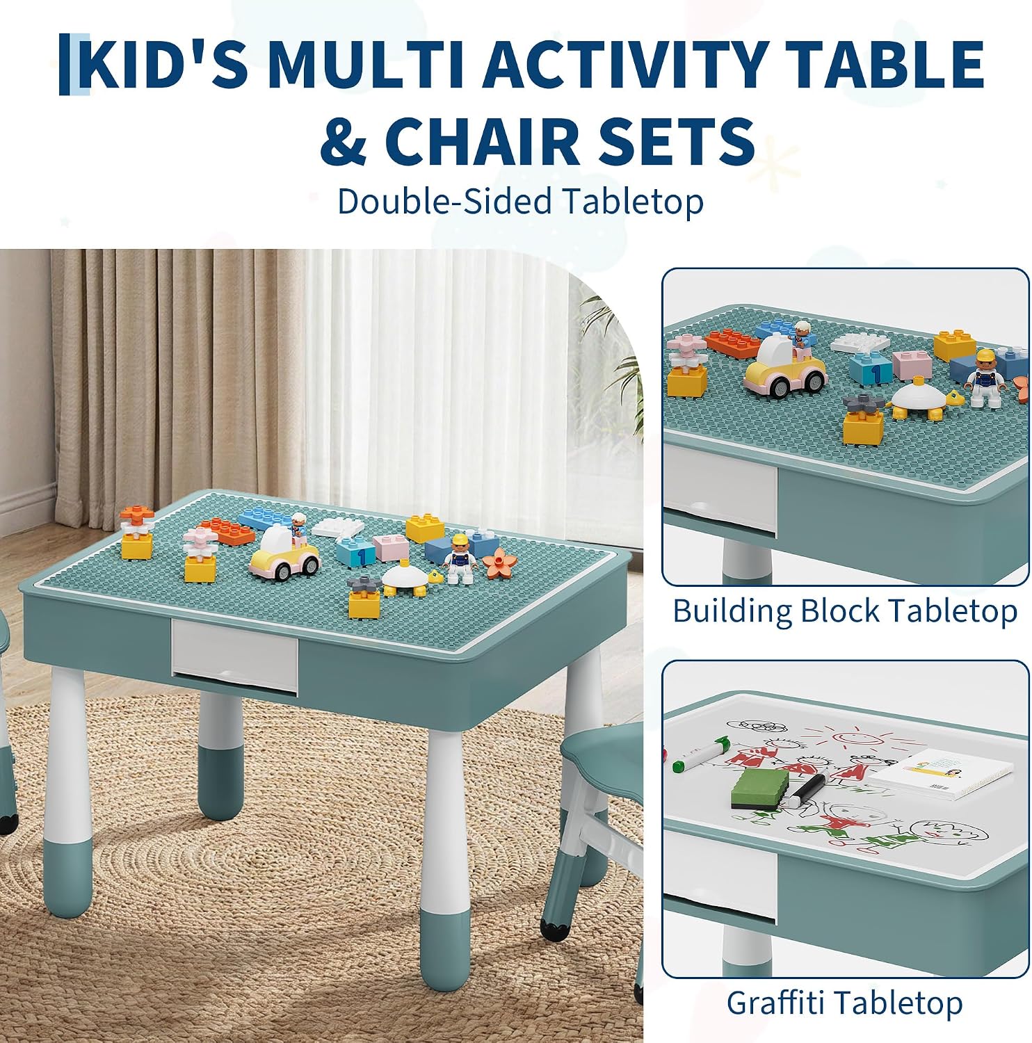 4‑in‑1 Kids Activity Table Chair Set