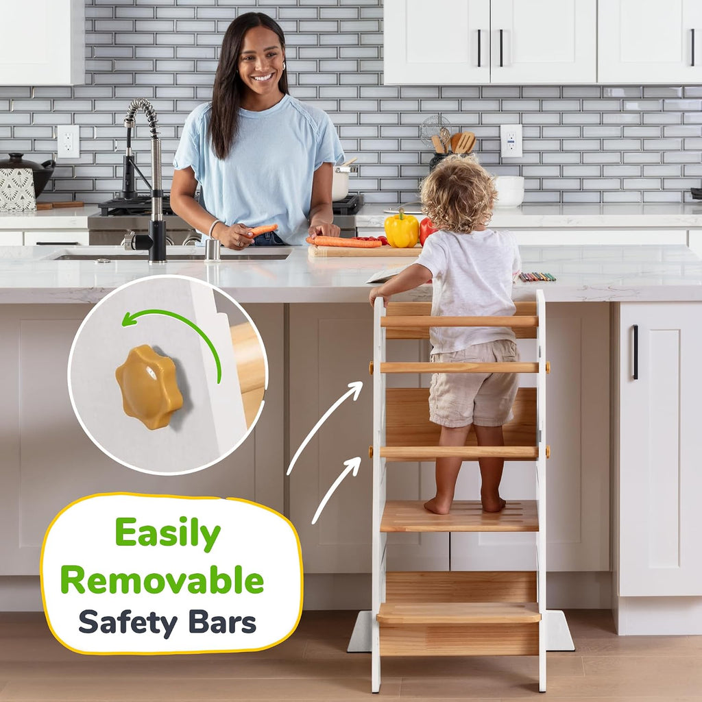 White Toddler Kitchen Helper Tower