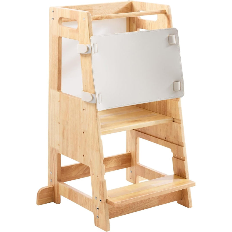 Natural Toddler Learning Tower with Chalkboard