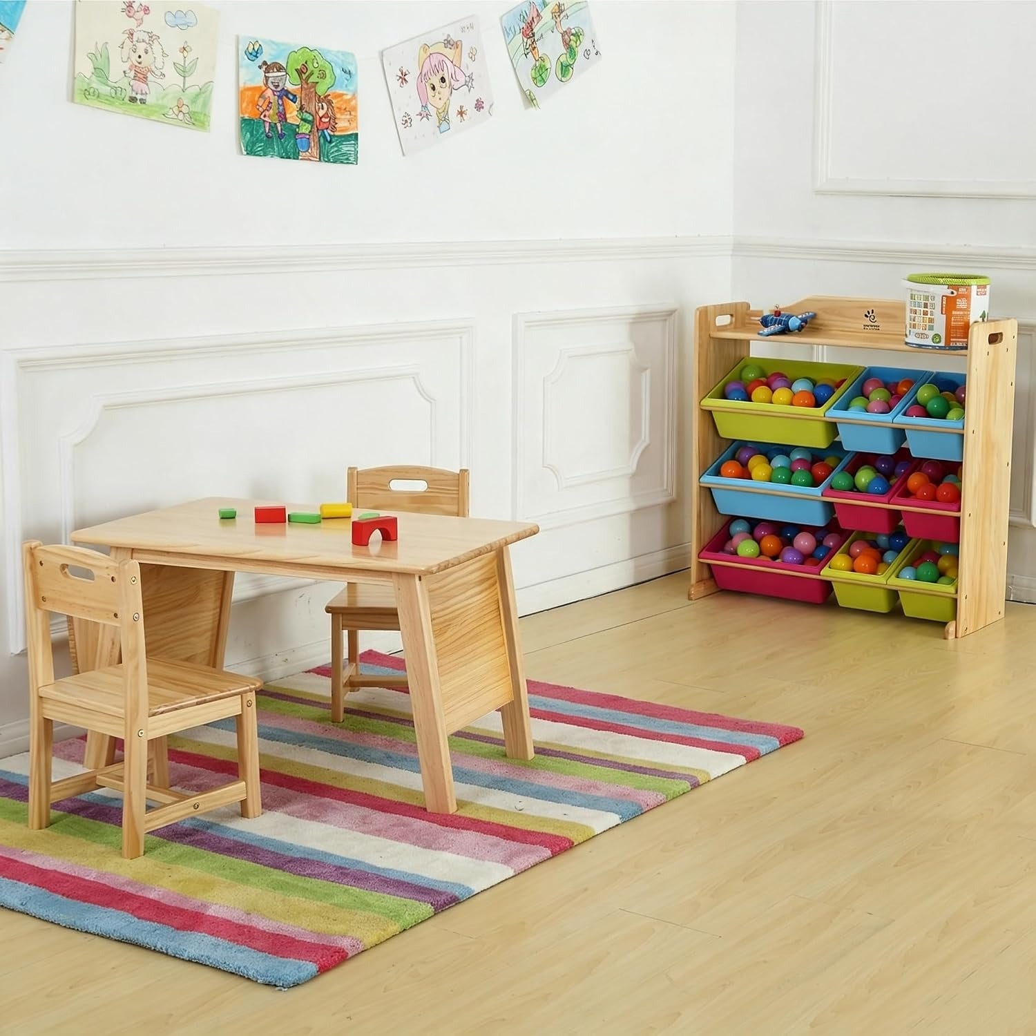 Solid Wood Kids Table & Chair Set