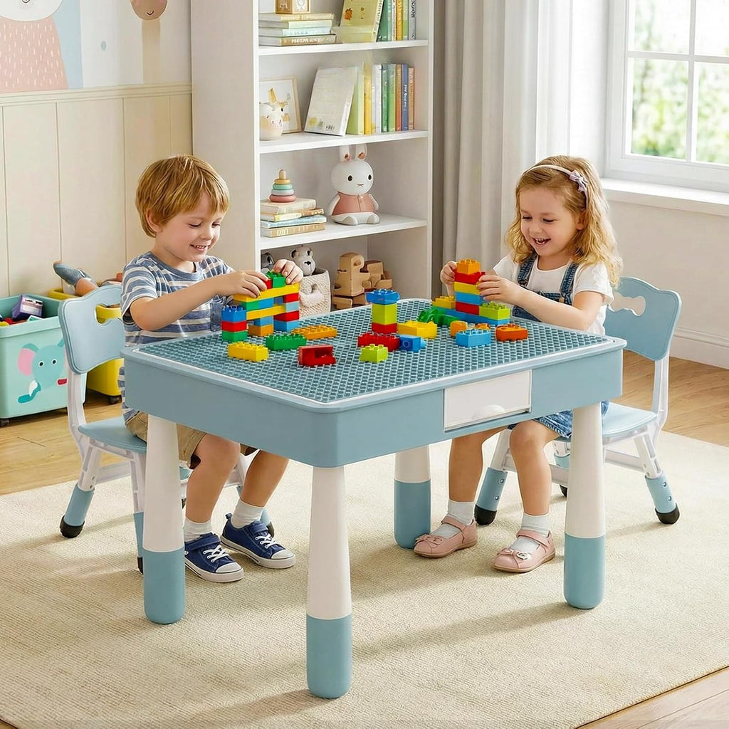 4‑in‑1 Kids Building Block Play Table Set