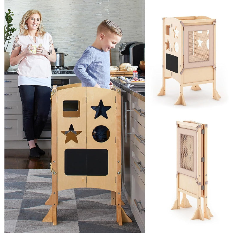 Foldable Adjustable Kids Kitchen Helper Tower