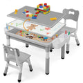 Adjustable Kids Table Chair Set with Storage